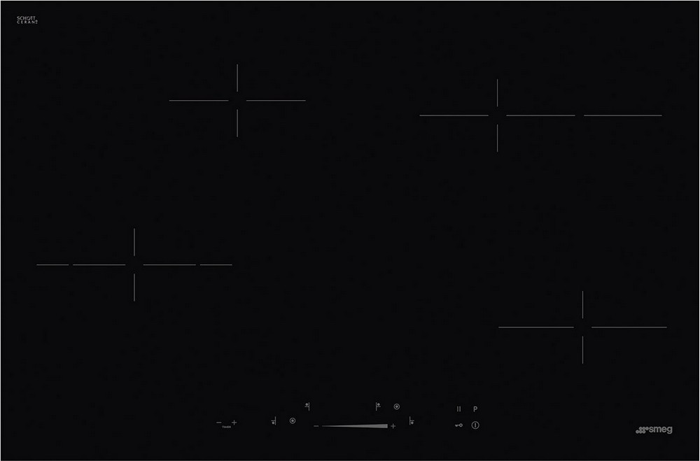 SMEG SE484EMTD Cтеклокерамическая варочная панель, 77 см, прямой край
